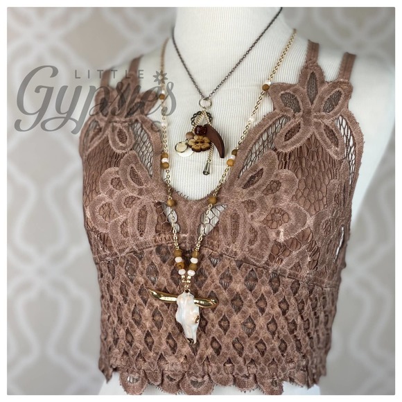 POL Longline Mineral Wash Lace Bralette - Picture 5 of 12